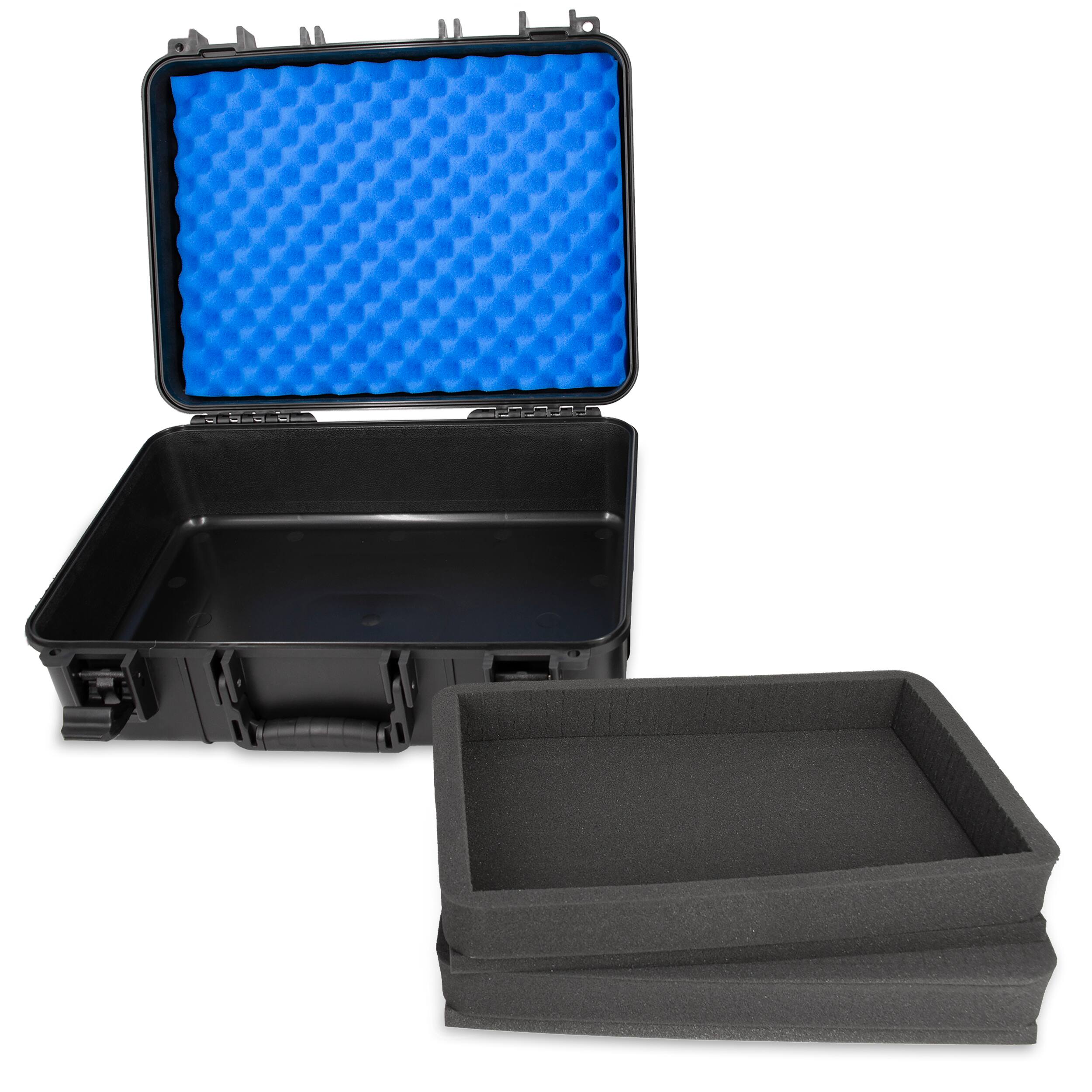 Alt View 5. CASEMATIX - 15.6" Hard Laptop Case – Crushproof Travel Case with Foam Protection for 15" Gaming Laptops & Accessory Storage - Black.