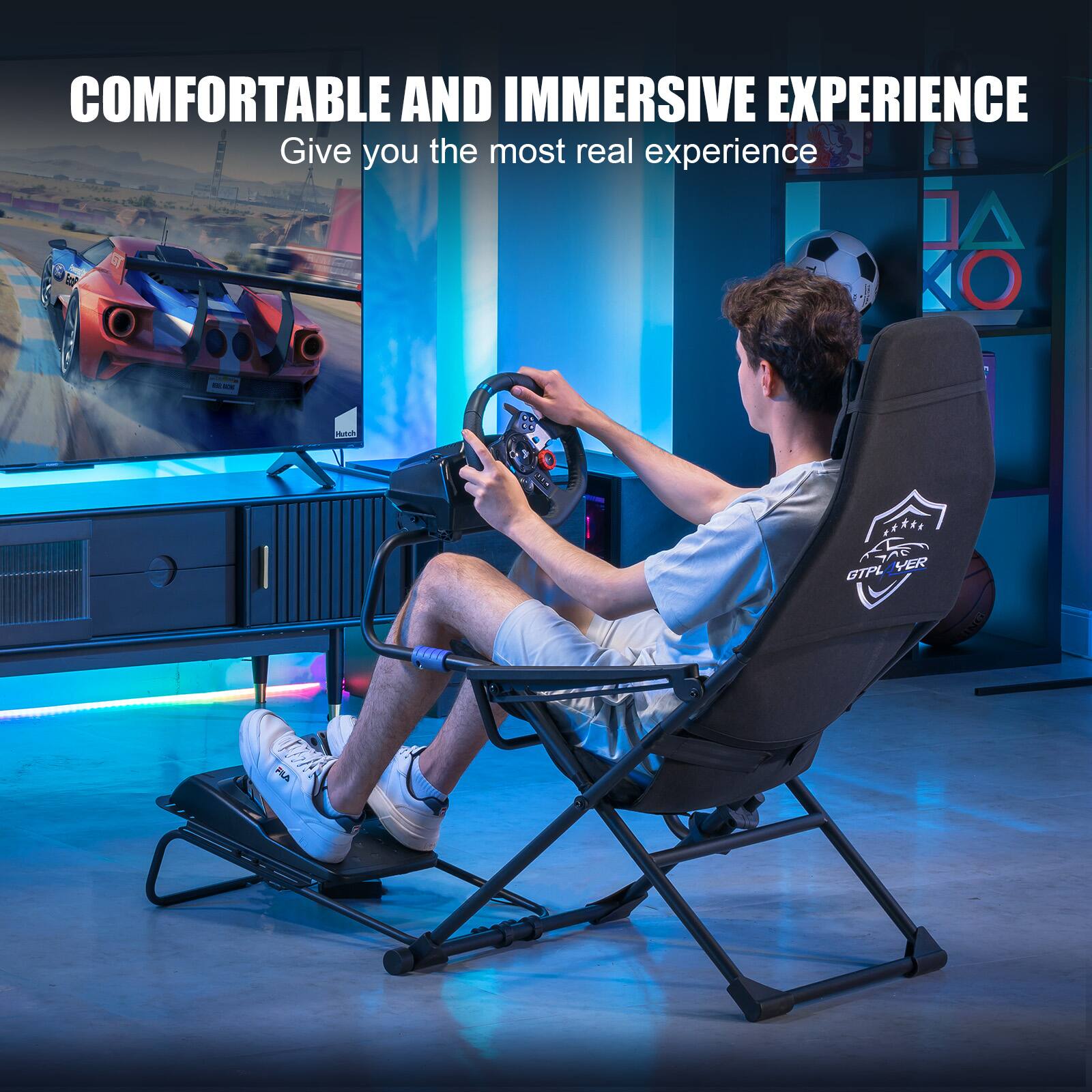 The text on the image reads "Comfortable and Immersive Experience Give you the most real experience."