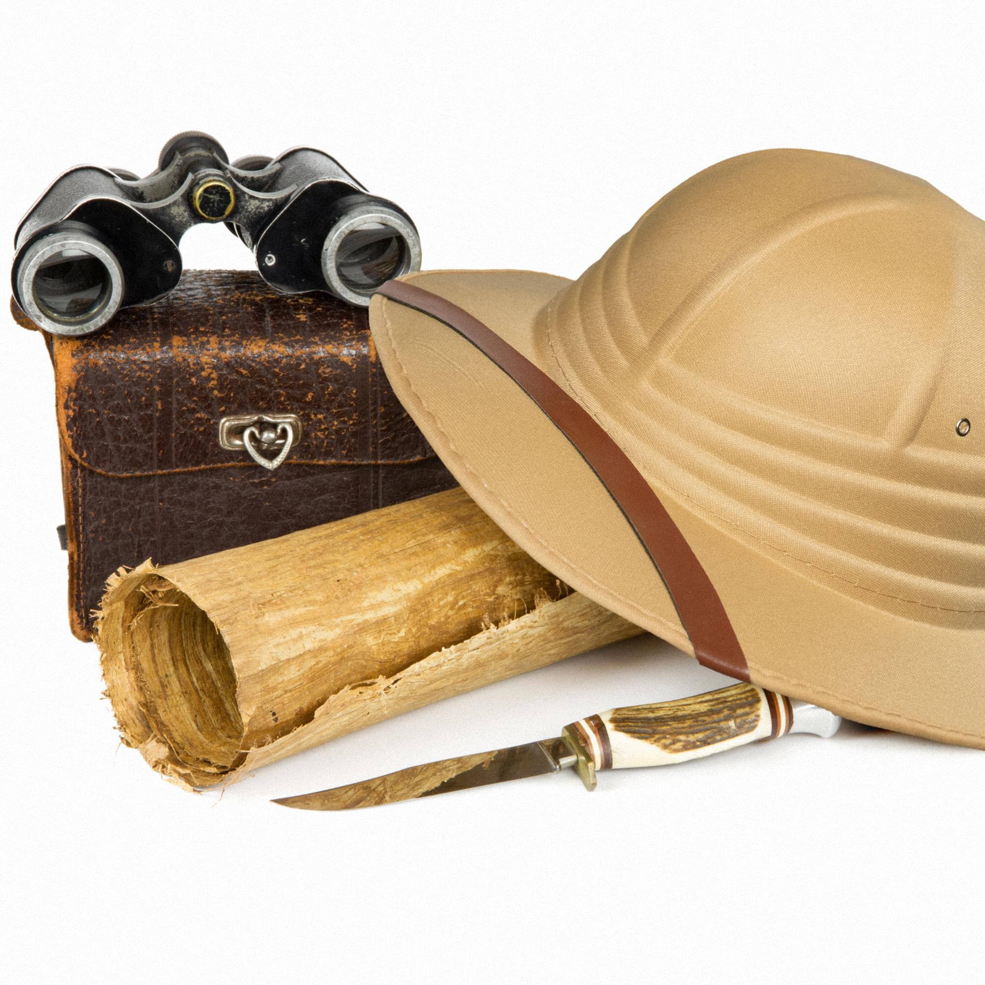 Alt View 1. Underwraps - Safari Pith Helmet Hat Adult Costume Accessory - Brown.