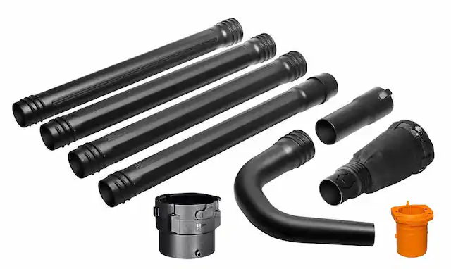 Front. WORX - Gutterpro Universal Gutter Cleaning Kit For Leaf Blowers - Black.