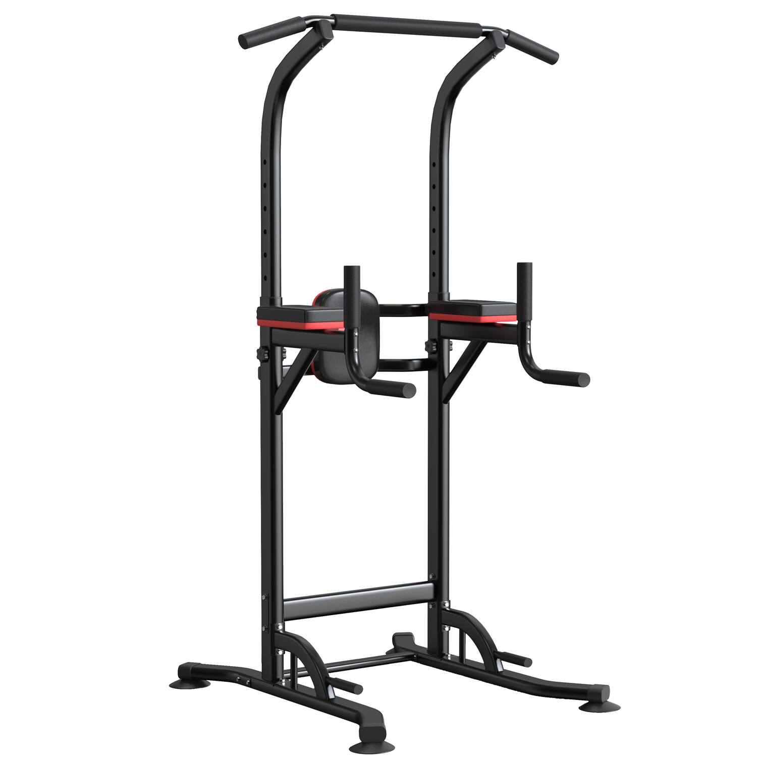Ainfox - Power Tower Dip Station Pull-Up Bar for Home GymStrength Training Equipment for Pull-Ups, Dips, Push-Ups - Black
