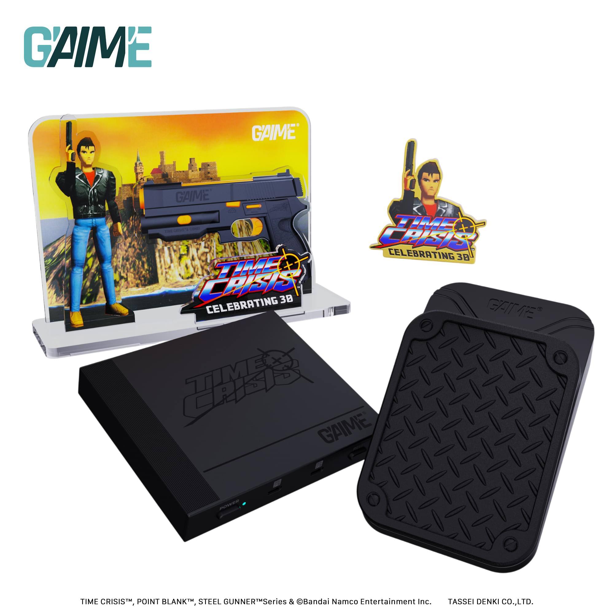GAIME GAIME GAIME TS CELEBRATING 3B CELEBRATING GATE CREI GAIME POE TIME CRISIS. POINT BLANK - Series & Bandai Namco Entertainment Inc. TASSEI DENKI CO., LTD.