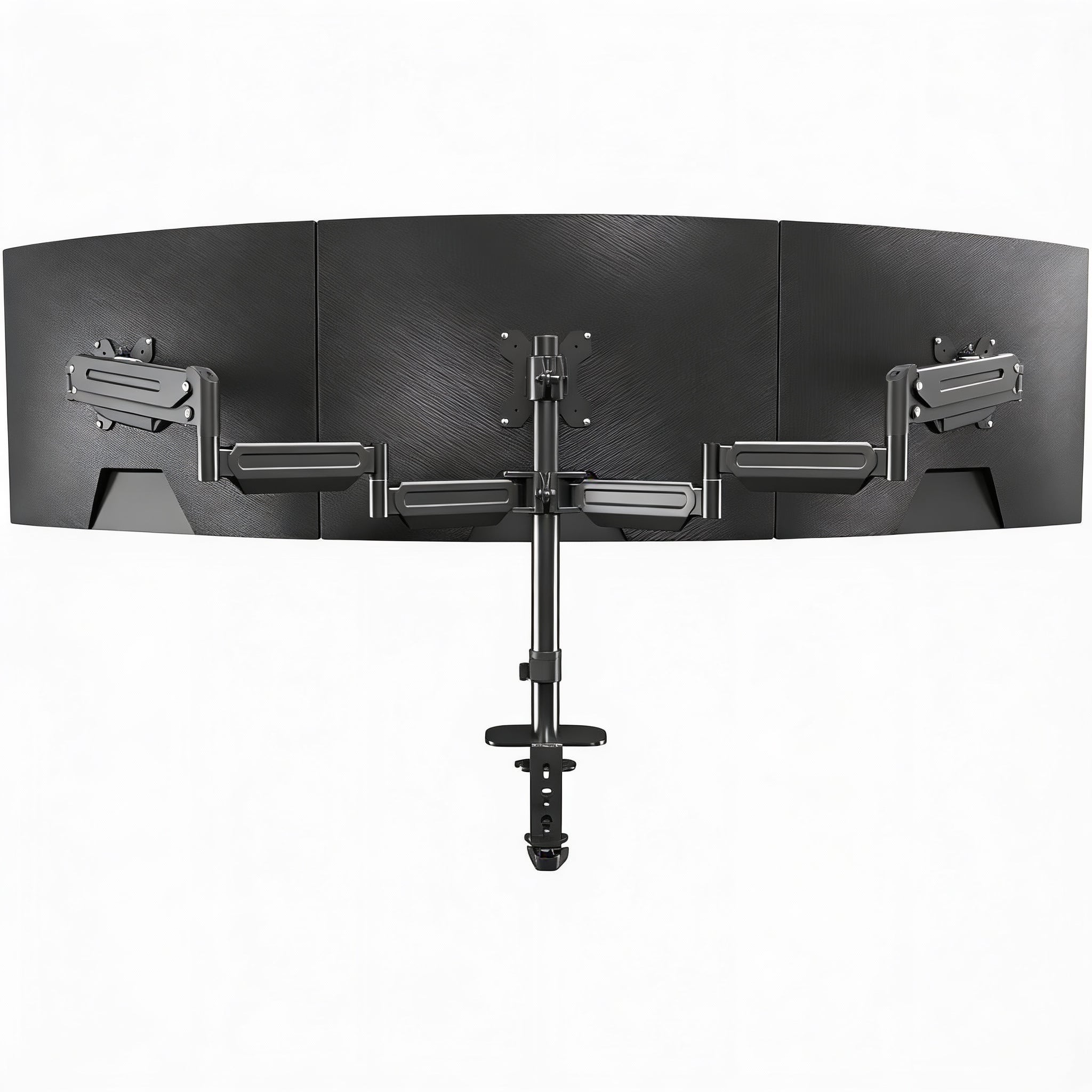 Frangdom - Dual Monitor Mount Gas Spring Arm - Black Triple 17"-32" 22lbs 44.8"D x 7.2"W x 6.4"H