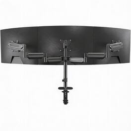 Frangdom - Dual Monitor Mount Gas Spring Arm - Black Triple 17"-32" 22lbs 44.8"D x 7.2"W x 6.4"H