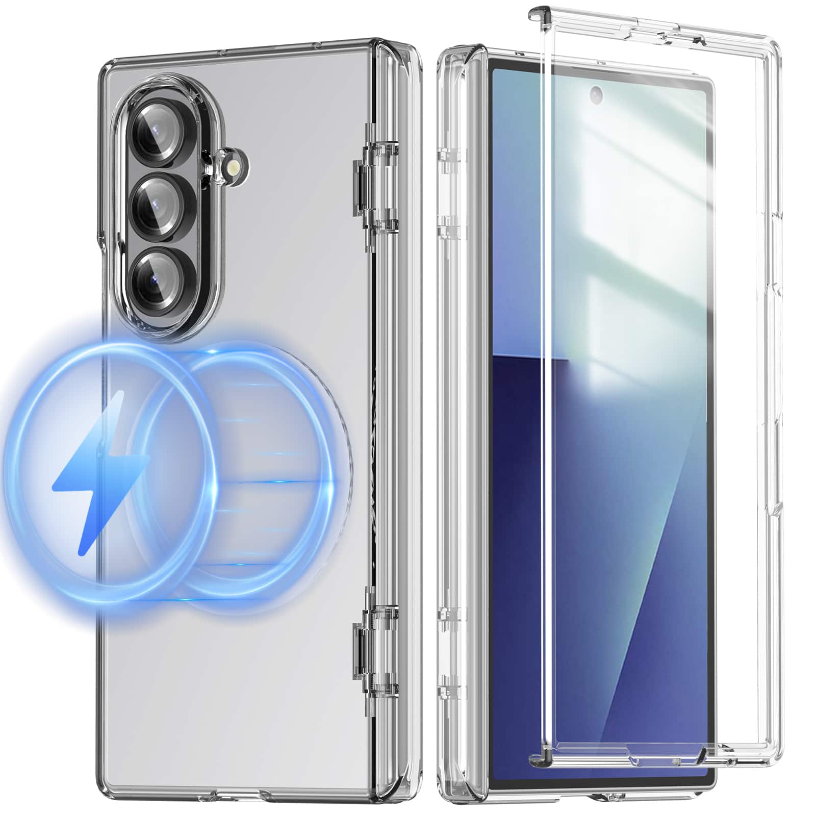 Dteck - Magnetic for Samsung Galaxy Z Fold8 Ultra Case with Screen Protector,Compatible with MagSafe,Full Body Hinge Protection - Clear price history on PriceWatchPro