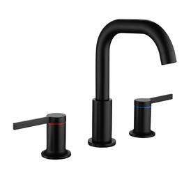 Boyel Living - Widespread Bathroom Faucet Dual Handle 360° Swivel Spout - Matte Black