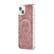 Angle. kate spade new york - Protective Hardshell Magsafe Case for iPhone 14 Plus - Chunky Glitter Rose Gold.
