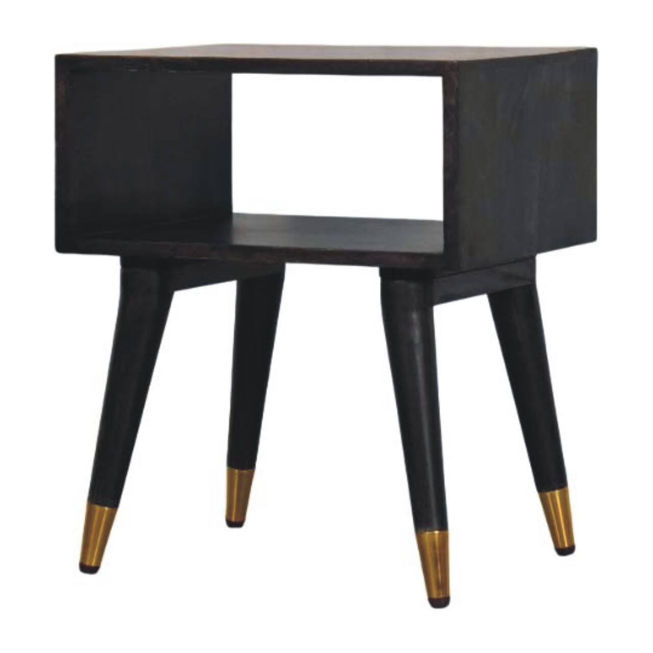 Back. Artisan Furniture - Artisans Furniture Mid-Century Open Bedside - Black.