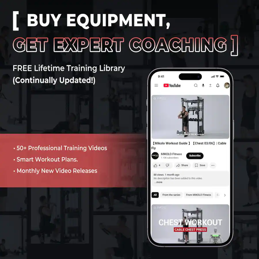 Low Row Machine Box Mikolo Smith Machine, 2200lbs Power Rack Cage with with Cable Crossover ...