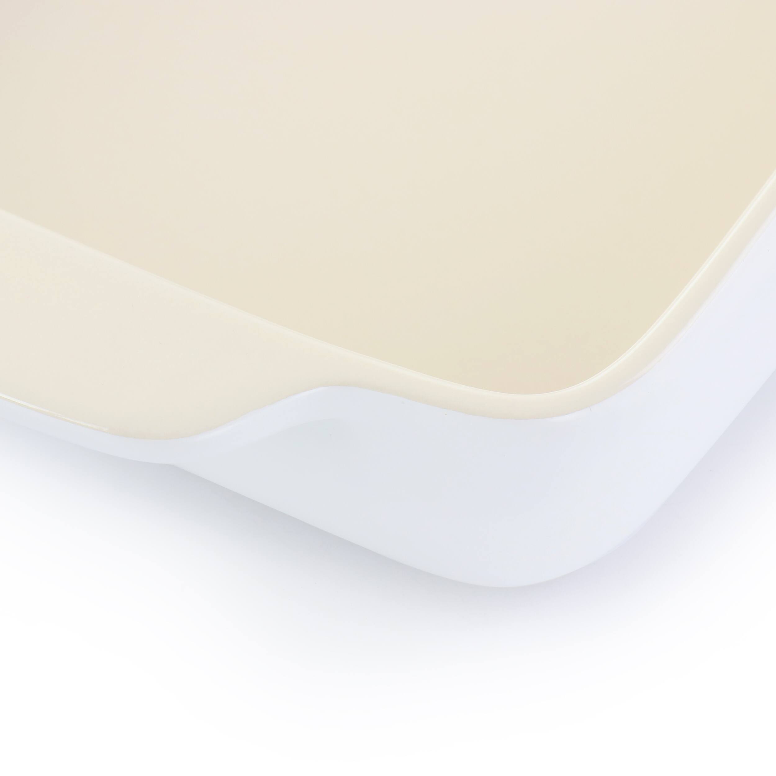 Alt View 4. Crockpot - Crockpot Artisan 4 Quart Rectangular Stoneware Bake Pan in Cream - Cream.