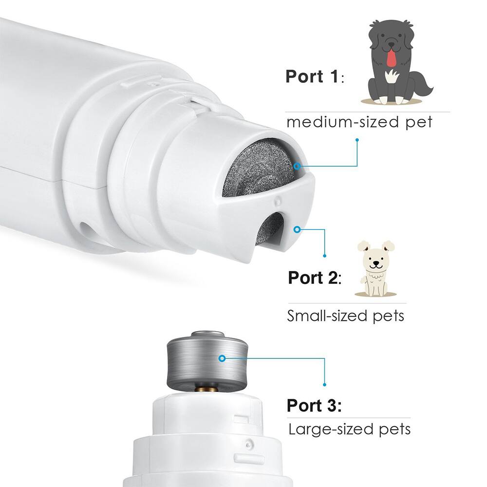 Port 1: medium-sized pet
Port 2: Small-sized pets
Port 3: Large-sized pets