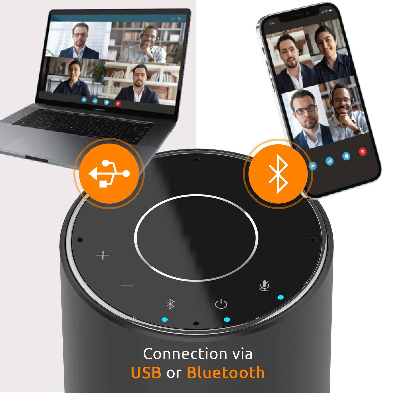 Connection via USB or Bluetooth