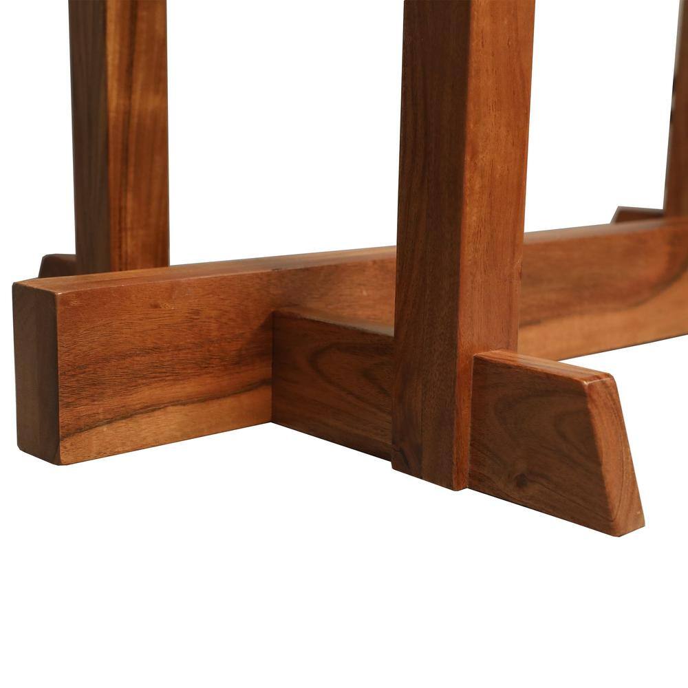 Alt View 4. Carolina Chair & Table - Live Edge Dining Table - Natural Acacia - Honey Gold - Gold.