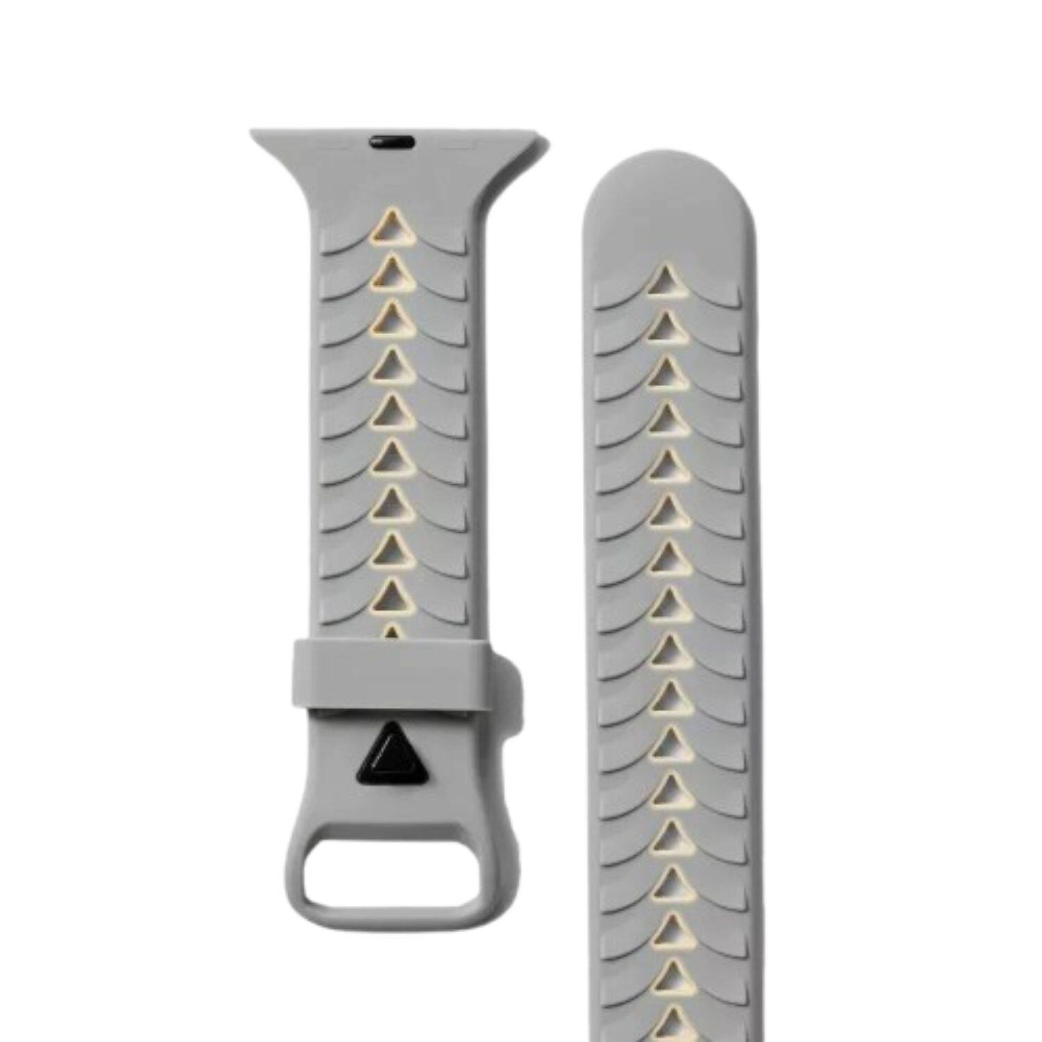 Front. Stock Preferred - Silicone Replacement Band 38/40/41mm for Apple Watch - Functional Gray.