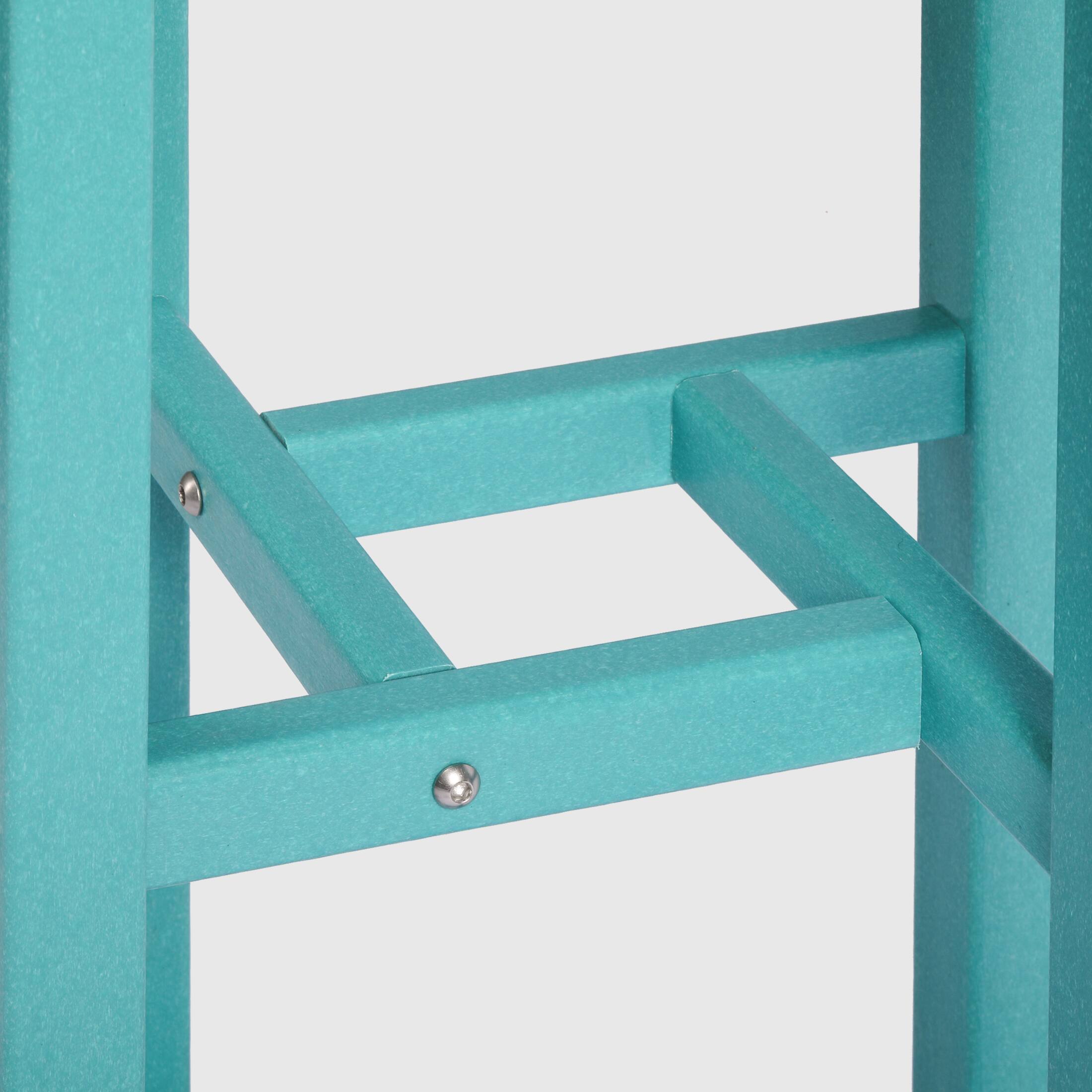 Alt View 2. WestinTrends - WestinTrends Malibu 37" Counter Height Round Outdoor Patio Bistro Bar Table - Turquoise.