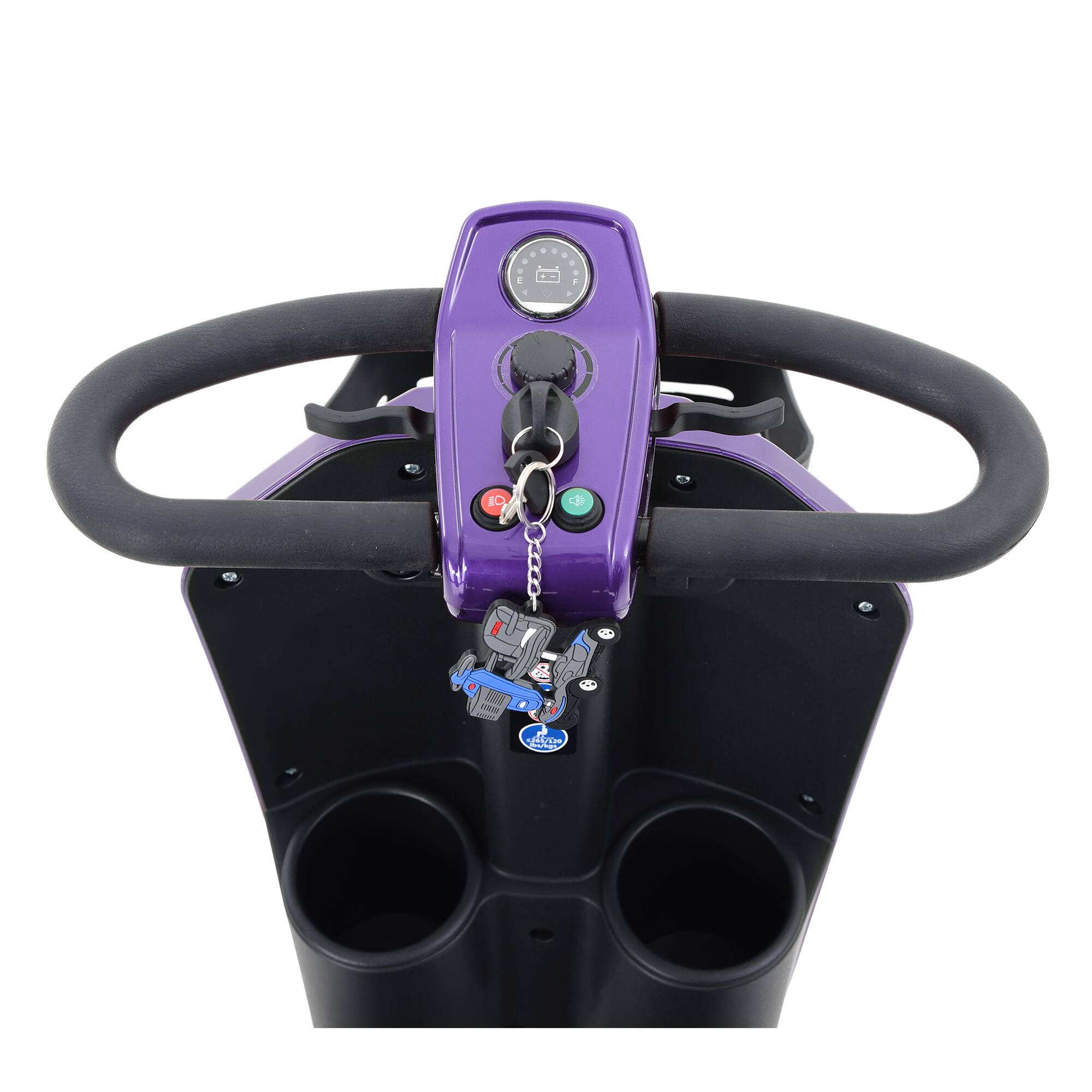 Alt View 2. Loheer - Loheer Compact 4 Wheel Outdoor Mobility Scooter Heavy Duty Medical Electric Scooter with USB Charger Dark Purple - Purple.