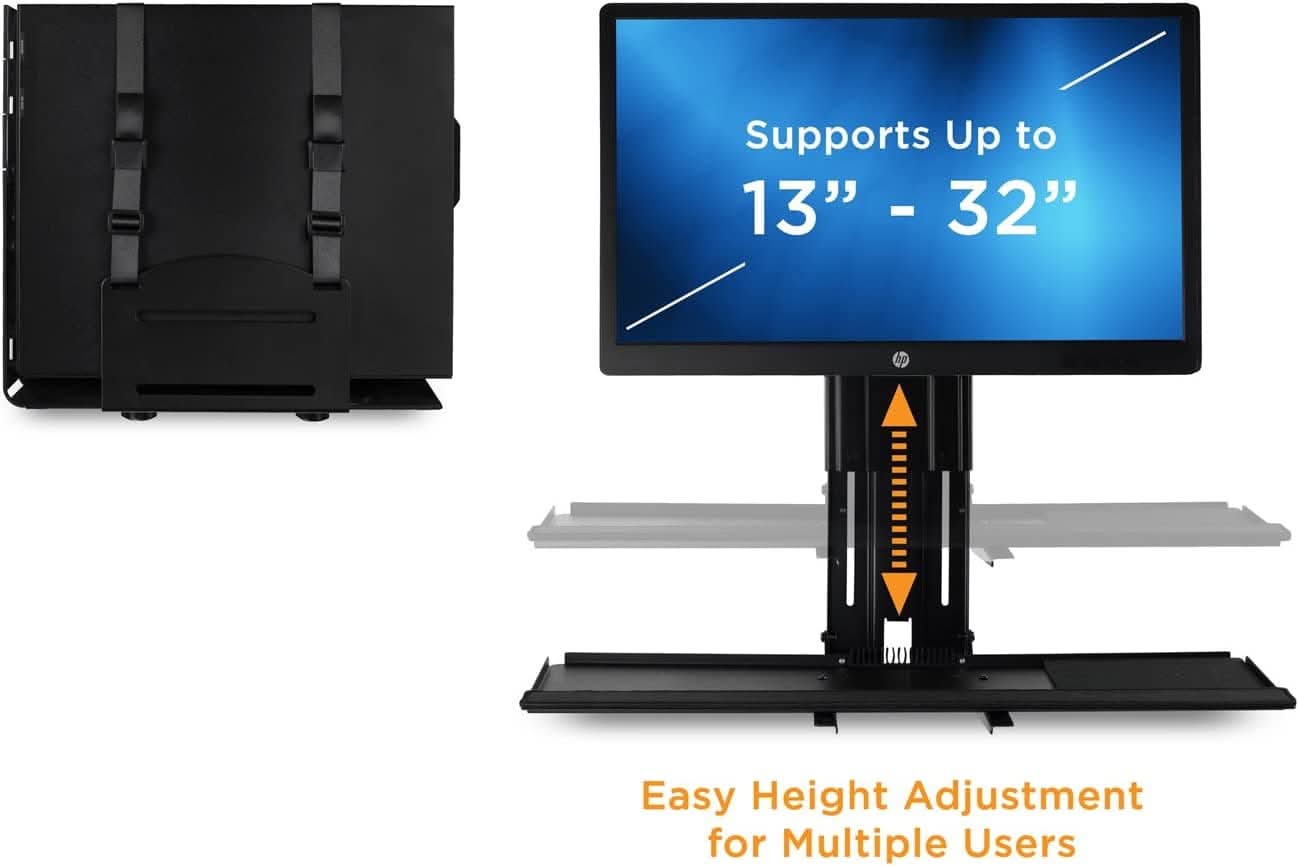 Supports Up to 13" - 32"  
Easy Height Adjustment for Multiple Users