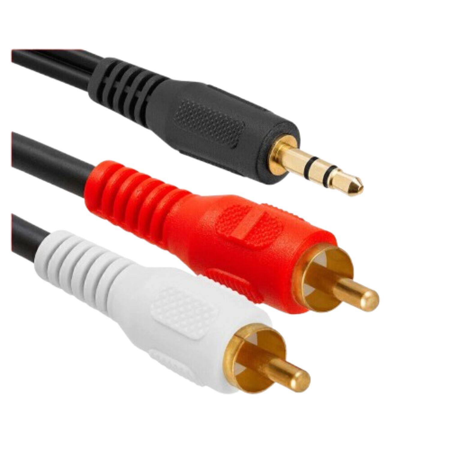 Alt View 1. Home Collection - 3.5mm to RCA Stereo Audio Cable 6ft – 2RCA to AUX Y-Splitter Adapter Cord for Speakers & Amps.