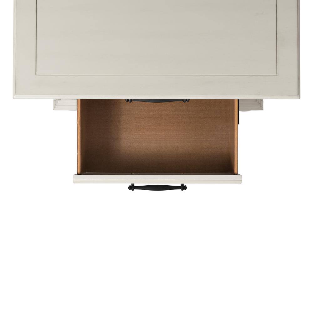 Front. Picket House Furnishings - Brooks 3-Drawer Nightstand with USB Ports in Antique White - Antique White.
