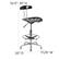 Alt View 13. Alamont Home - Bradley Contemporary Plastic Drafting Stool - Black.