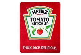 Toynk - Heinz Ketchup Logo Fleece Throw Blanket | 45 x 60 Inches - Red