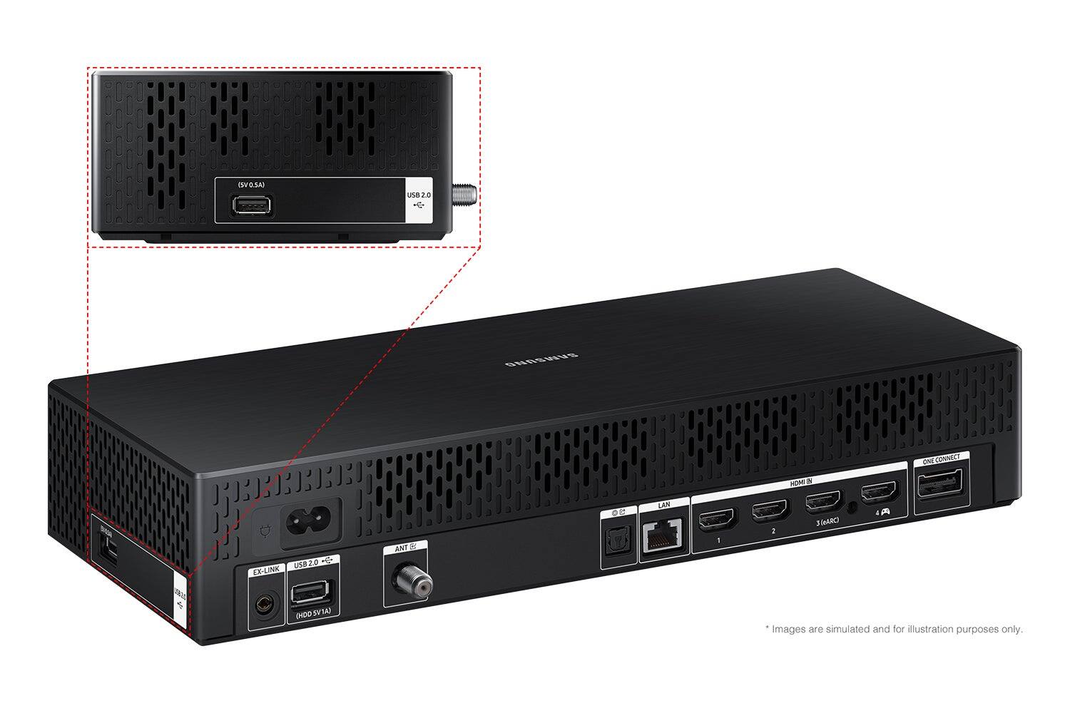 (SV 0.5A) USB2.0  
ORRSHIYS 502 KELEEEE  
ANT 2.0  
UB EX-LINK 7820 (HDD NODSV1A)  
1) DE LAN 1 OINE CONNECT NOMI  
*Images are simulated and for illustration purposes only.