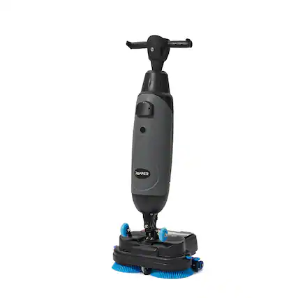 Front. Dapper Supply - Battery Powered Walk Behind Floor Scrubber 17 Inch Cleaning Path 1.2 Gal Tank Up to 13000 Sq Ft/hr - Black.