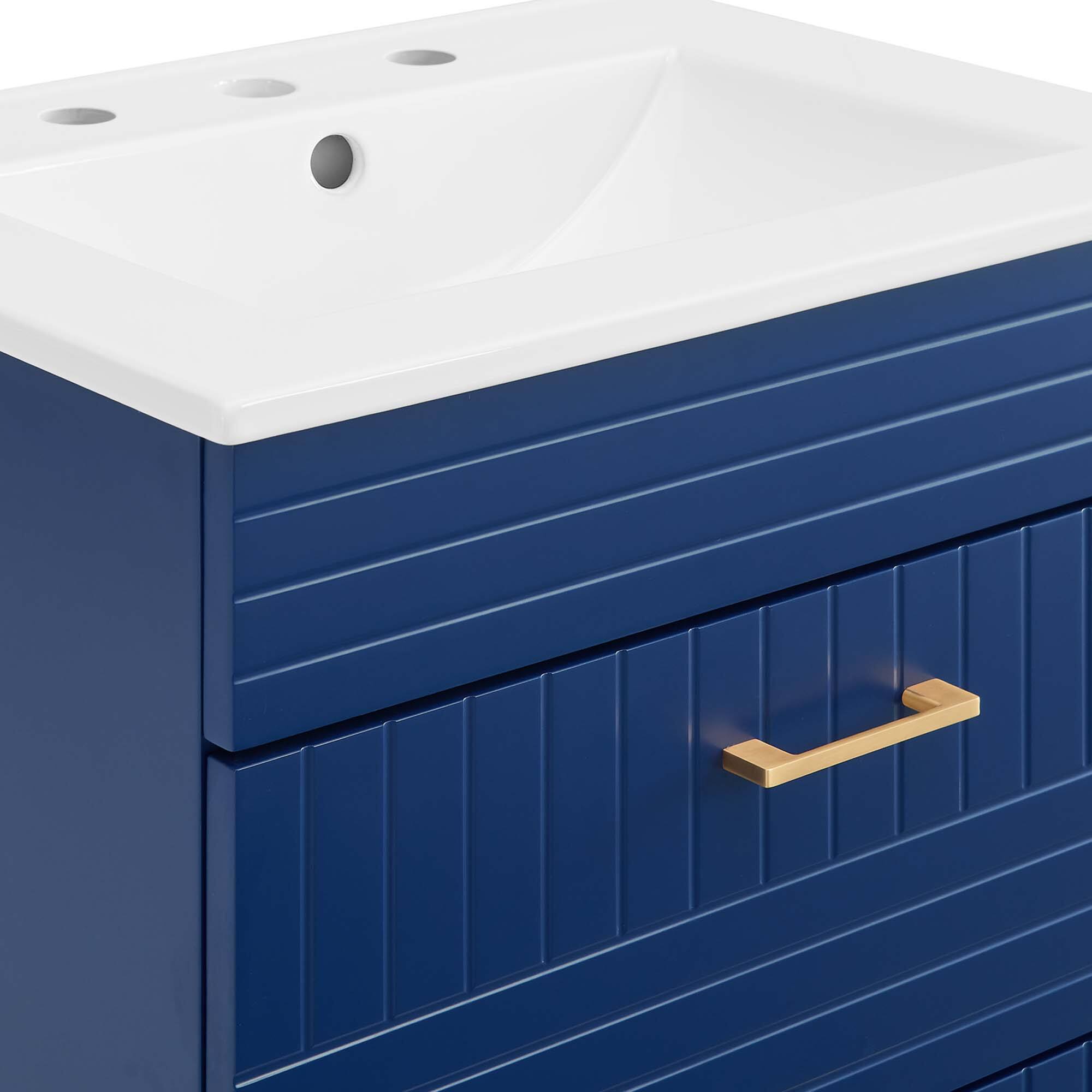 Alt View 5. Modway - Daybreak Bathroom Vanity Basin Included by Modway - Blue White.