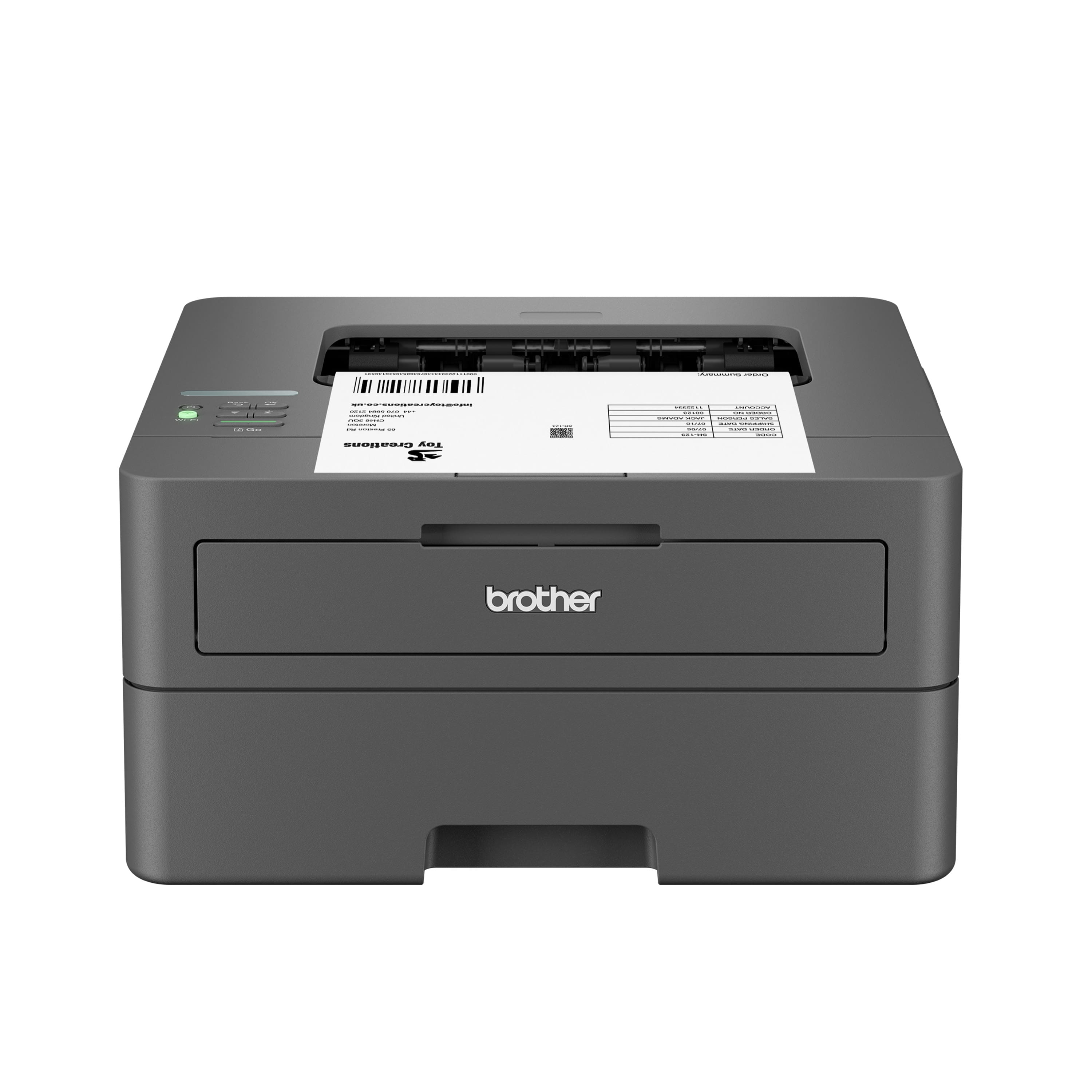 Brother - HL-L2405W Wireless Black-and-White Refresh Subscription Eligible Laser Printer, Great for Home - Gray