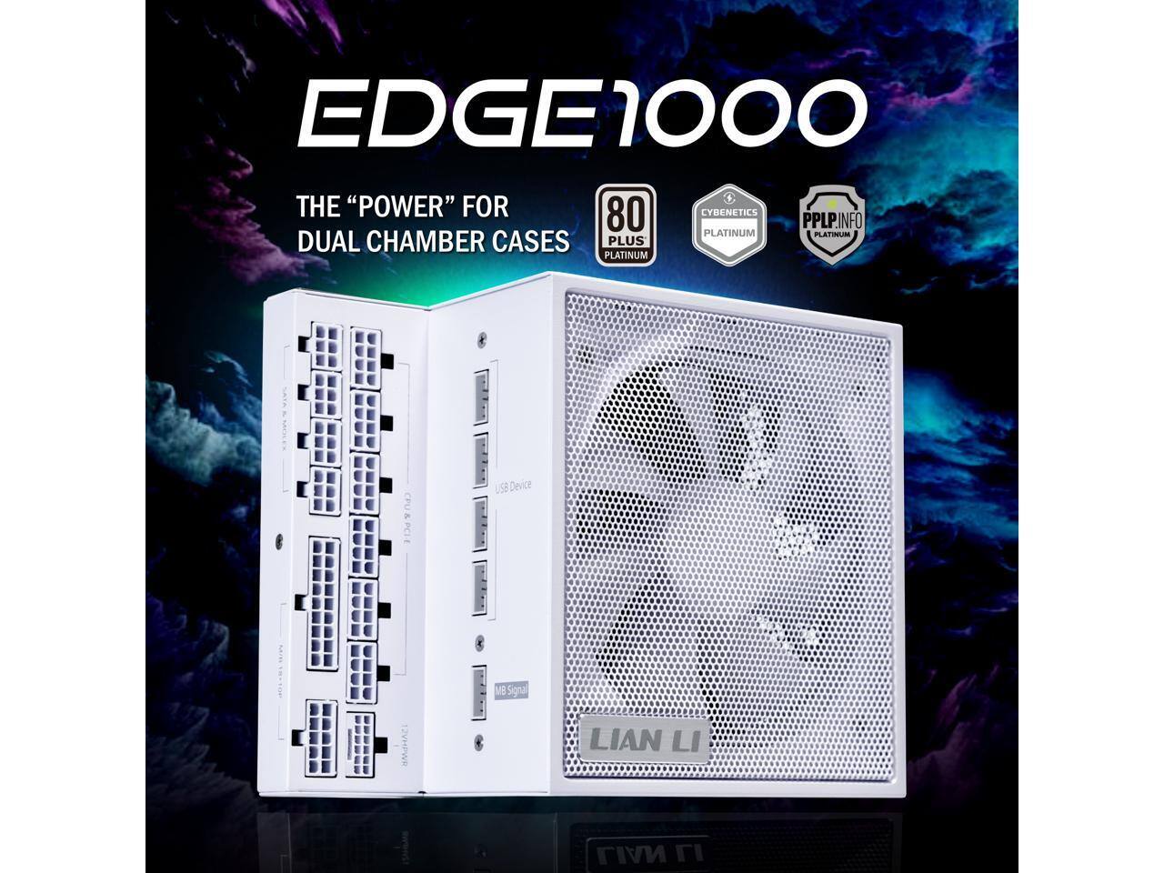 Lian Li Edge series EG1000 White, 1000W ATX12V v3.1, 80 PLUS