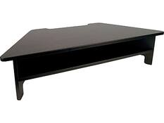 Front. Victor Technology - High Rise Monitor Stand, Black - Black.