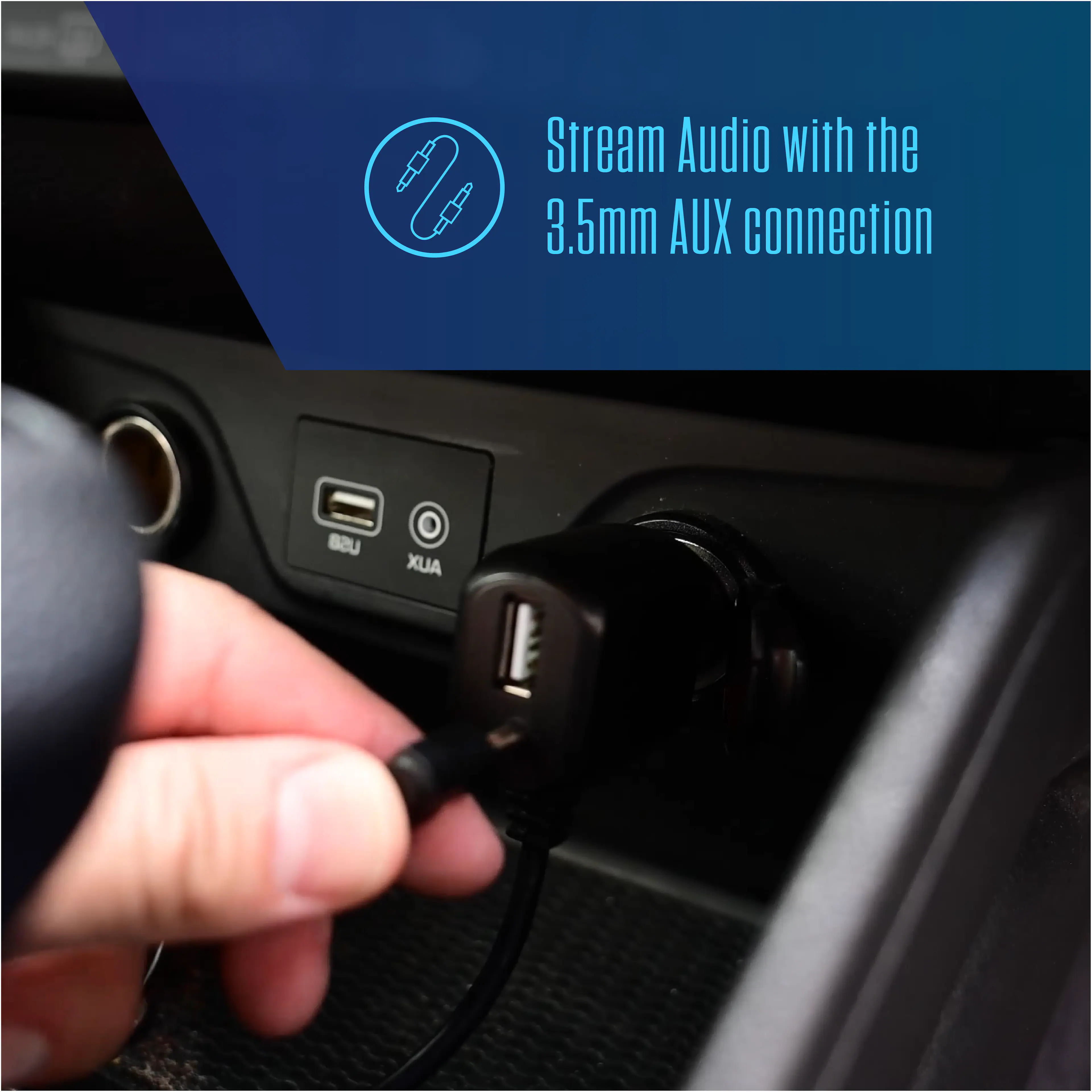 Stream Audio with the 3.5mm AUX connection