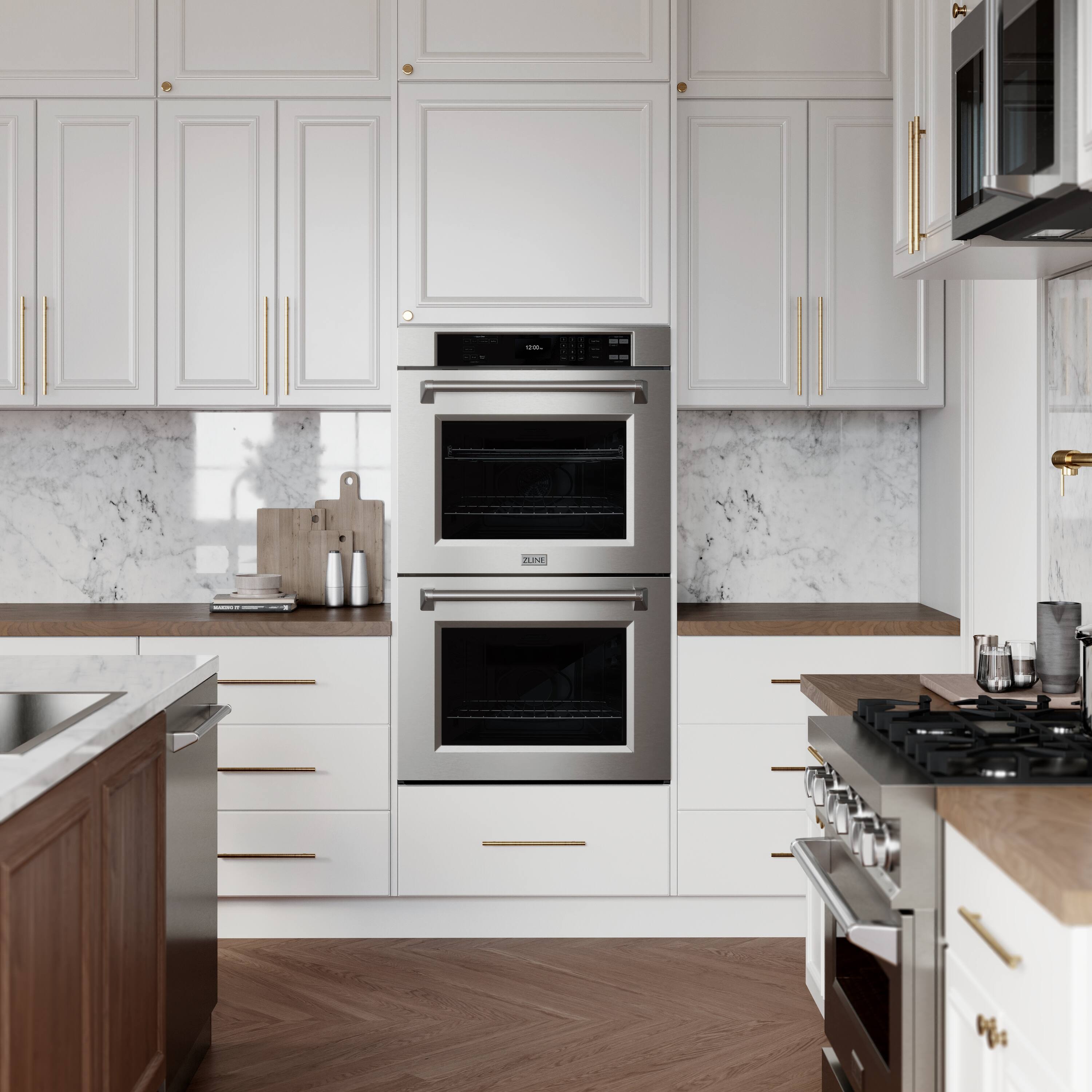 Alt View 3. ZLINE - 30 in. 10 cu. ft. Built-In Professional True Convection Double Wall Oven with Air Fry and Self Clean in Stainless Steel - Stainless steel.