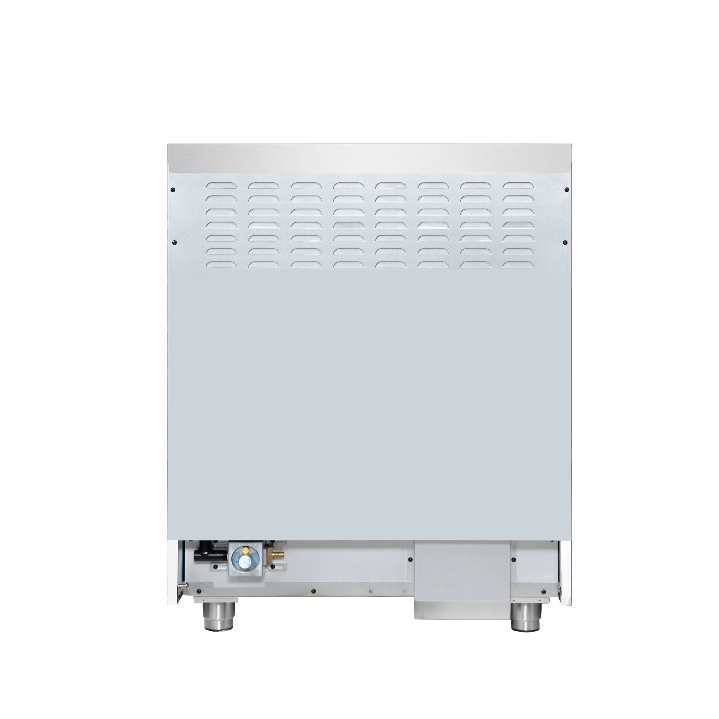 Back. Forno Appliances - Massimo 4.32 Cu. Ft. Freestanding Dual Fuel True Convection Range with Air Fryer Basket - White.