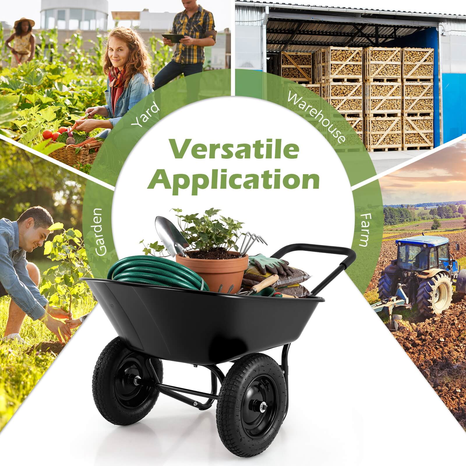 Yard  
Warehouse  
Garden  
Farm  

Versatile Application