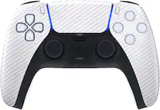 Front. ProControllers - Custom Wireless Controller for PS5 - White Carbon Fiber.