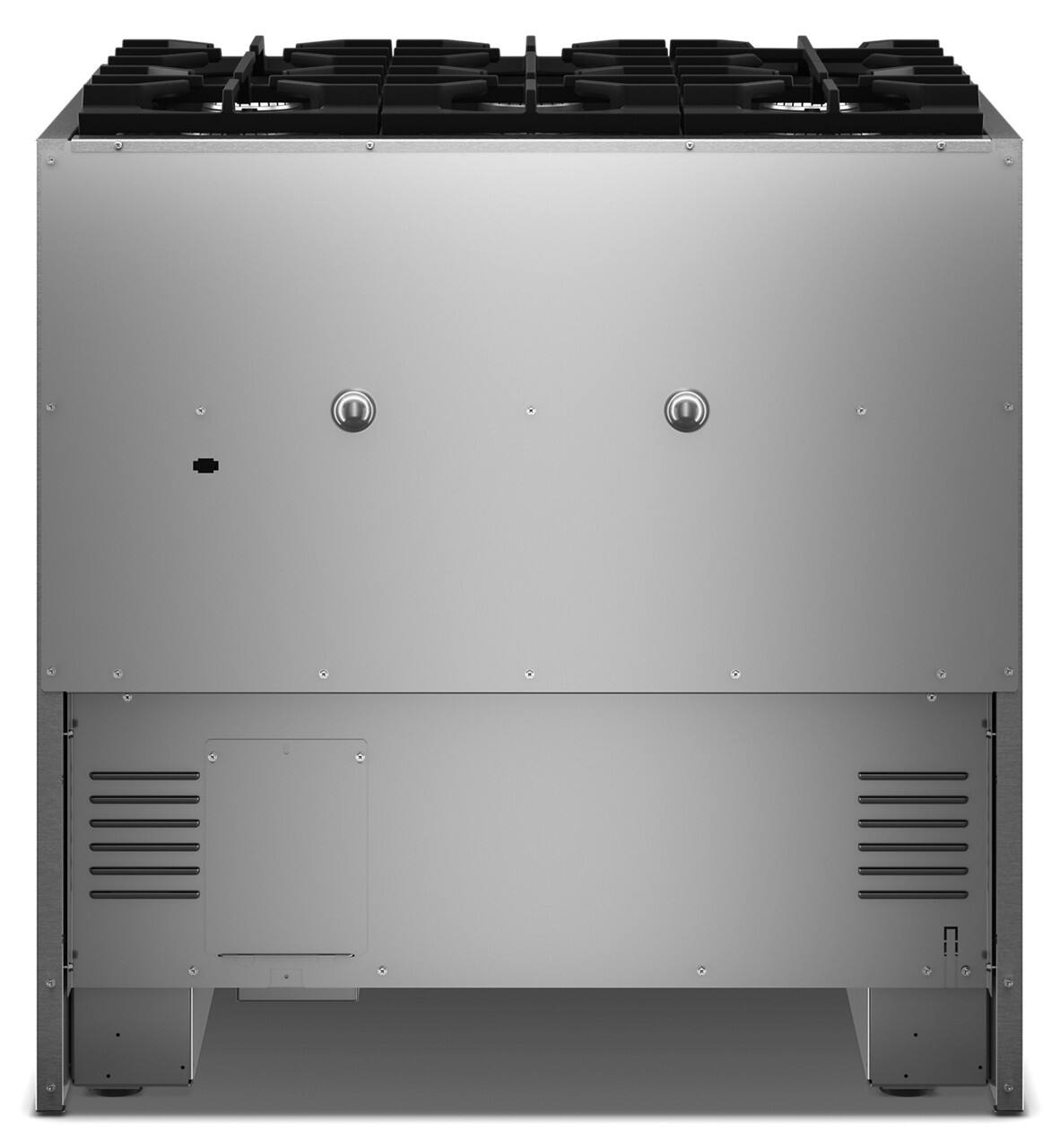 Back. KitchenAid - Commercial-Style 5.1 Cu. Ft. Freestanding Dual Fuel Range with No Preheat Air Fry Mode - Stainless Steel.