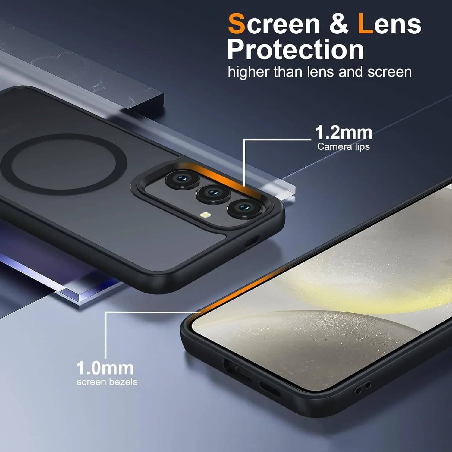 Screen & Lens Protection
higher than lens and screen
1.2mm Camera lips
1.0mm screen bezels