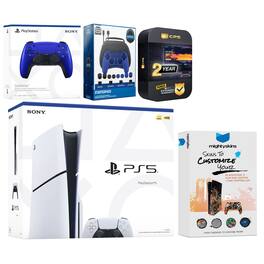 Playstation 5 Slim Disc with Extra Controller, Gamer Starter Kit and MightySkins Decal Voucher + 2 - PlayStation 5