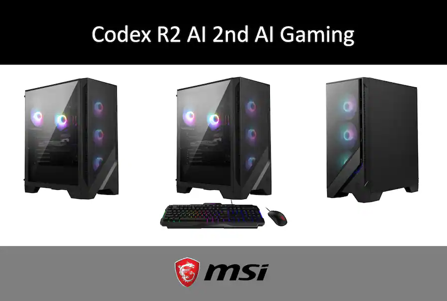 MSI Codex R2 AI 2nd Desktop PC (Intel Ultra 7 265, 32GB DDR5, 2TB PCIe ...