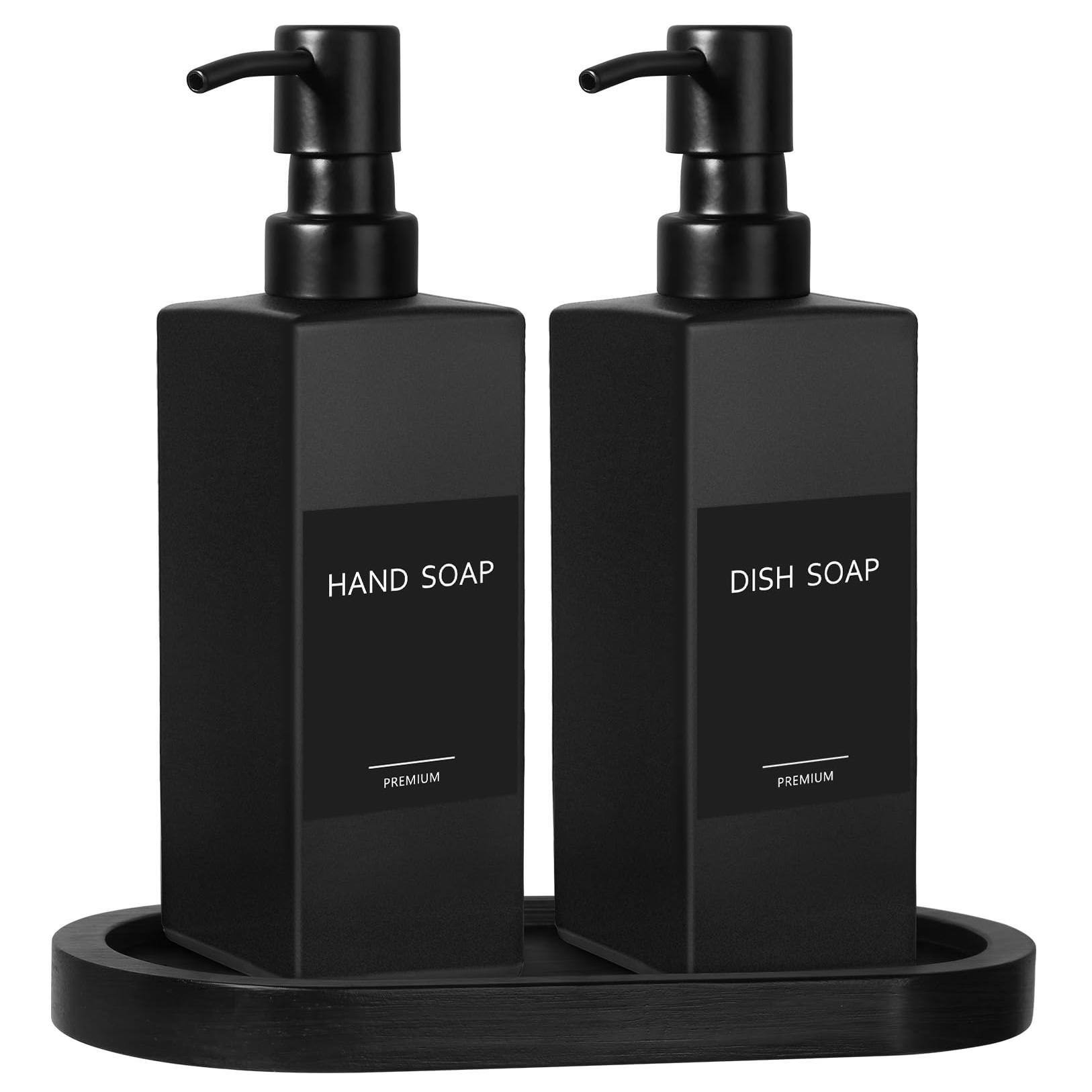 Black Bottle + Black Pump + Black Tray-2 Pack + 1