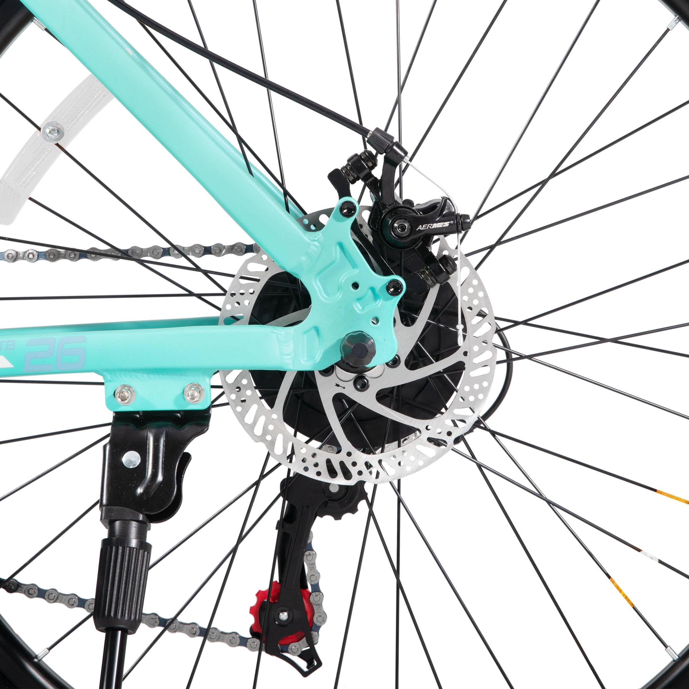 Alt View 7. HILAND - BAMCBASE Mountain Bike 27.5 inch, 21-Speed Aluminum Alloy MTB with Suspension Fork, Bicycle Men Women Adults, Green - green.