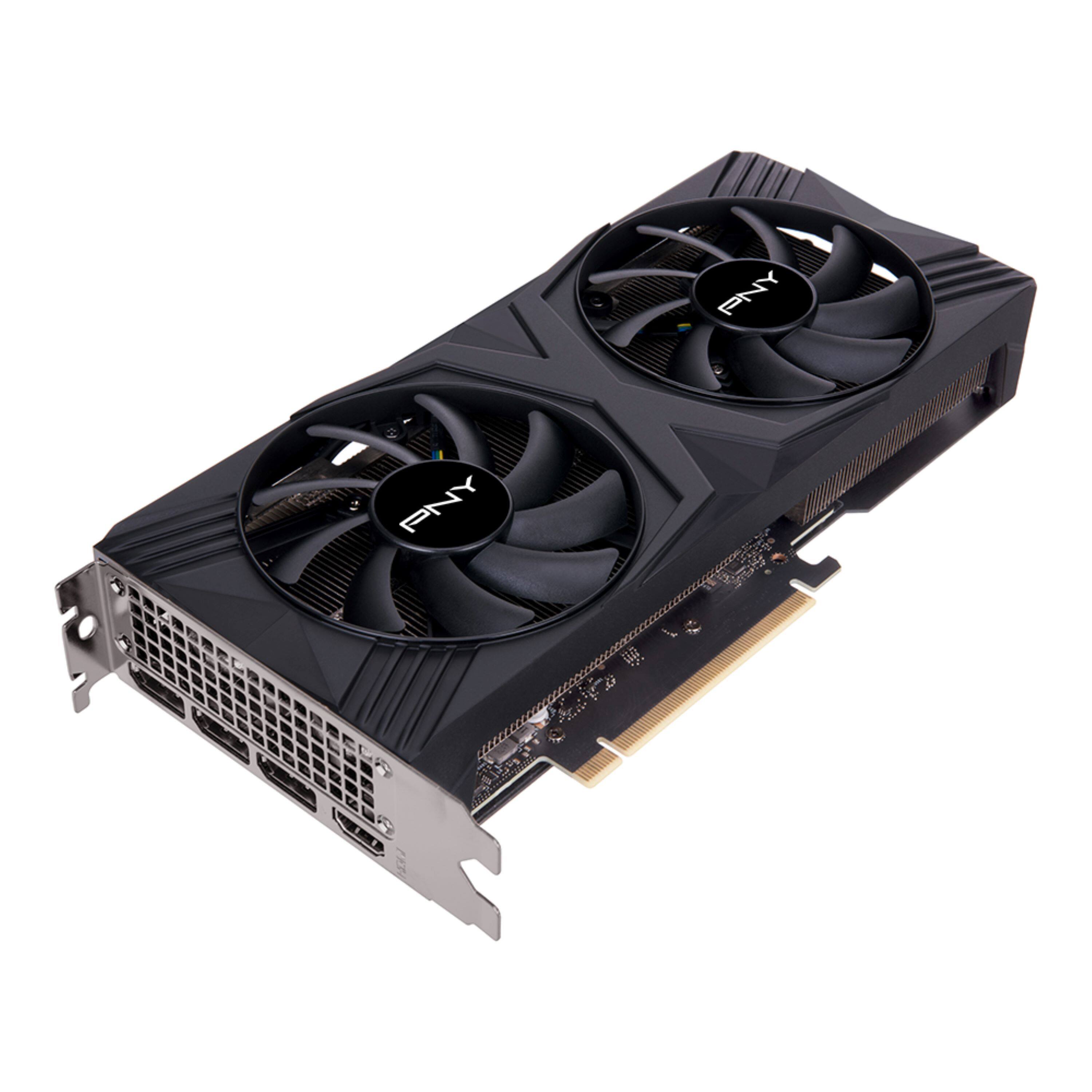 Alt View 1. PNY - NVIDIA GeForce RTX 4060 Ti 8GB GDDR6 PCI Express 4.0 Graphics Card with Dual Fan - Black.