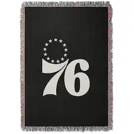Chad & Jake - Philadelphia 76ers Woven Blanket - Black
