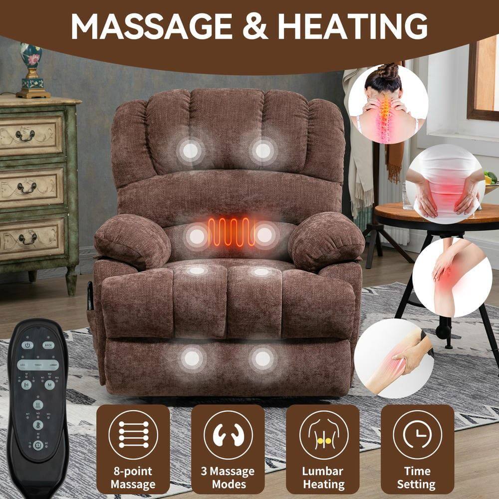 MASSAGE & HEATING

- 8-point Massage
- 3 Massage Modes
- Lumbar Heating
- Time Setting
