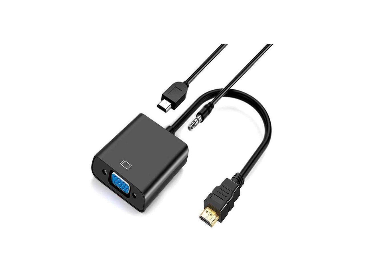 Front. 4XEM - 4XEM 8" HDMI To VGA M/F With Audio and USB Power Adapter 1080P Black.