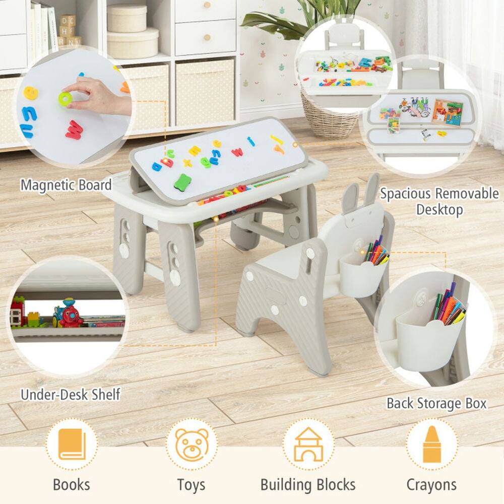D H R Magnetic Board Spacious Removable Desktop Under-Desk Shelf Back Storage Box Books Toys Building Blocks Crayons