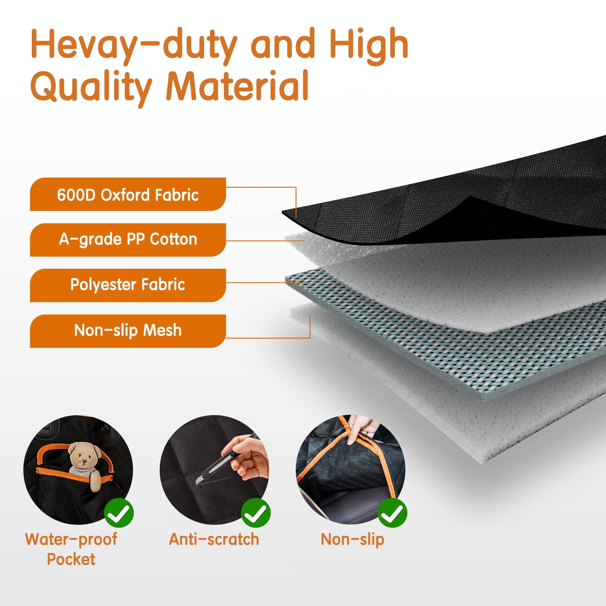 Heavy-duty and High Quality Material  
600D Oxford Fabric  
A-grade PP Cotton  
Polyester Fabric  
Non-slip Mesh  
Water-proof Pocket  
Anti-scratch  
Non-slip