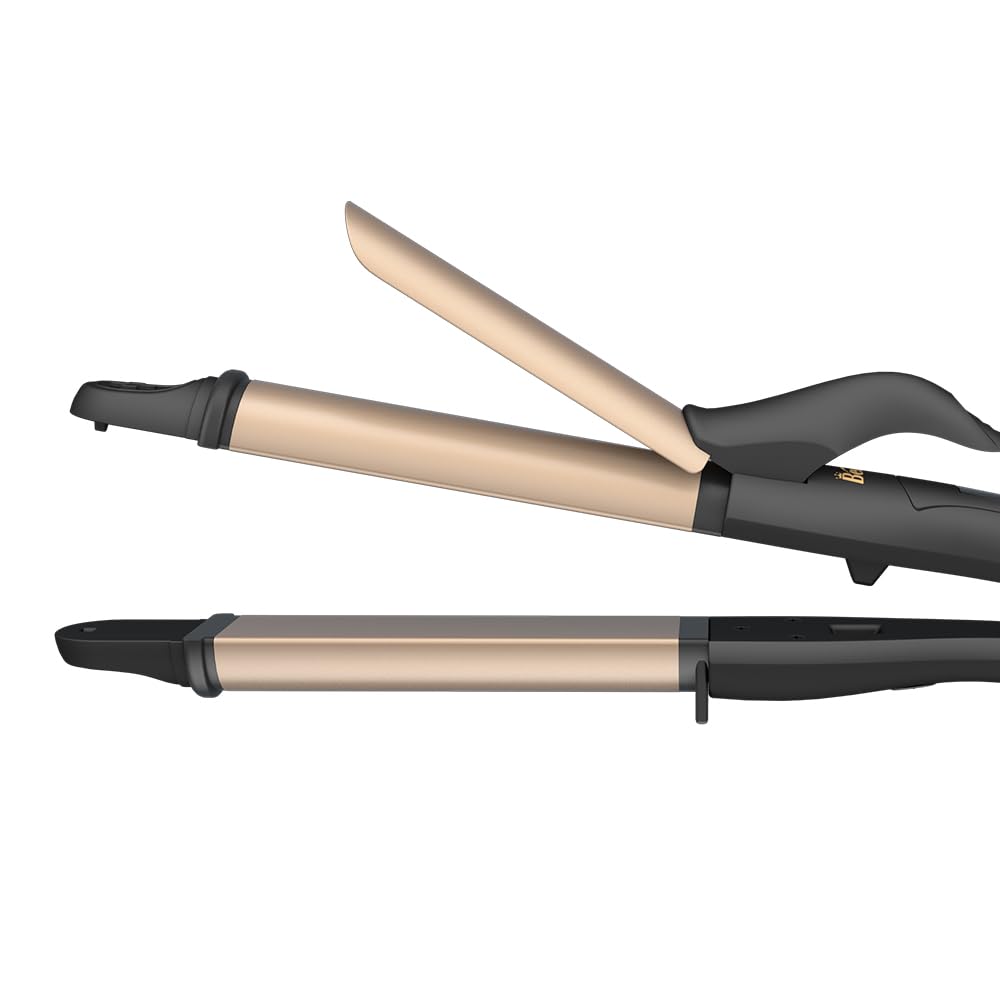 Alt View 6. Live At Space - 2 In 1 Hair Iron Professional Straightener& Curler Ceramic 1.25 Inch Curling 275-425℉ Adjustable Temperature - Default.