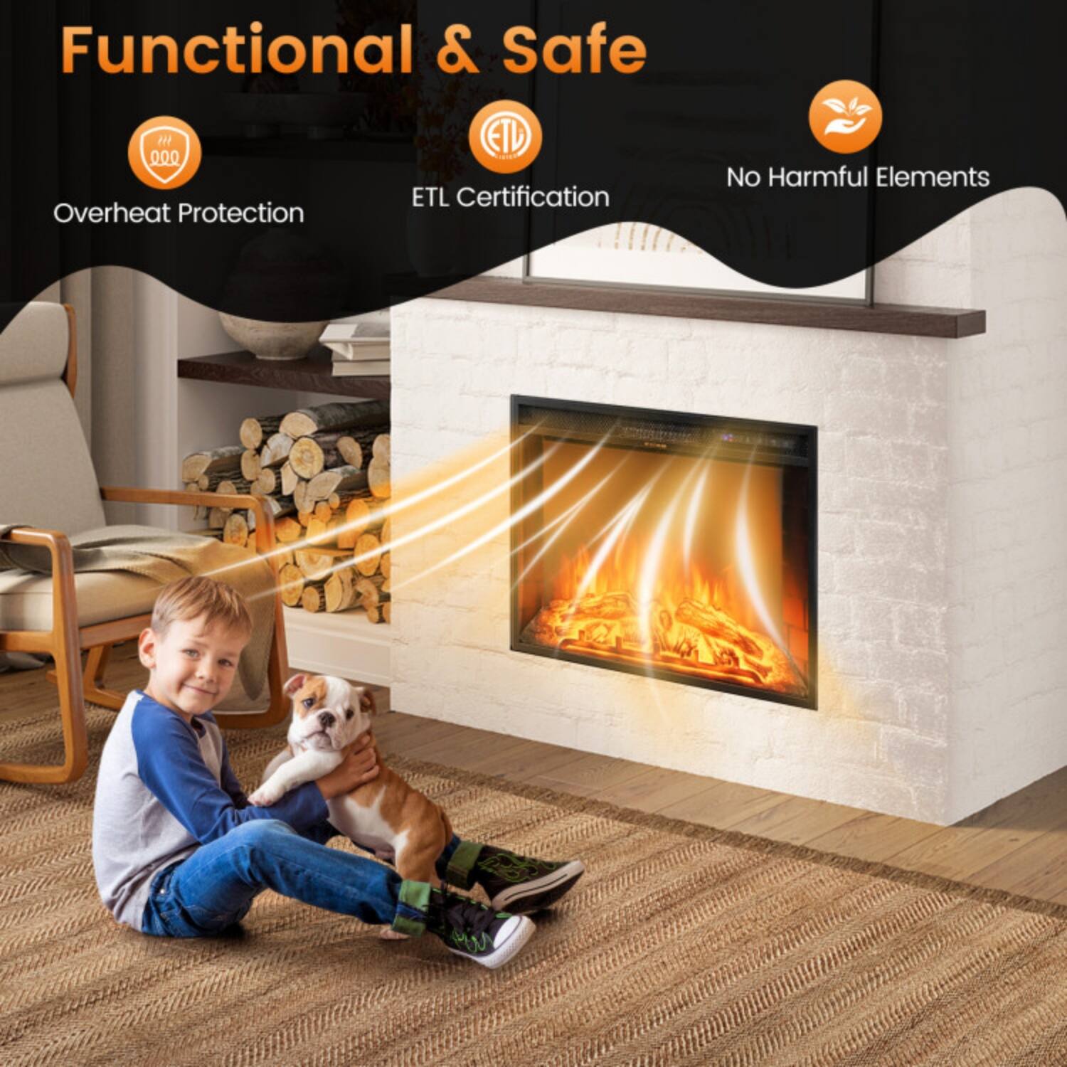 Functional & Safe

- Overheat Protection
- ETL Certification
- No Harmful Elements